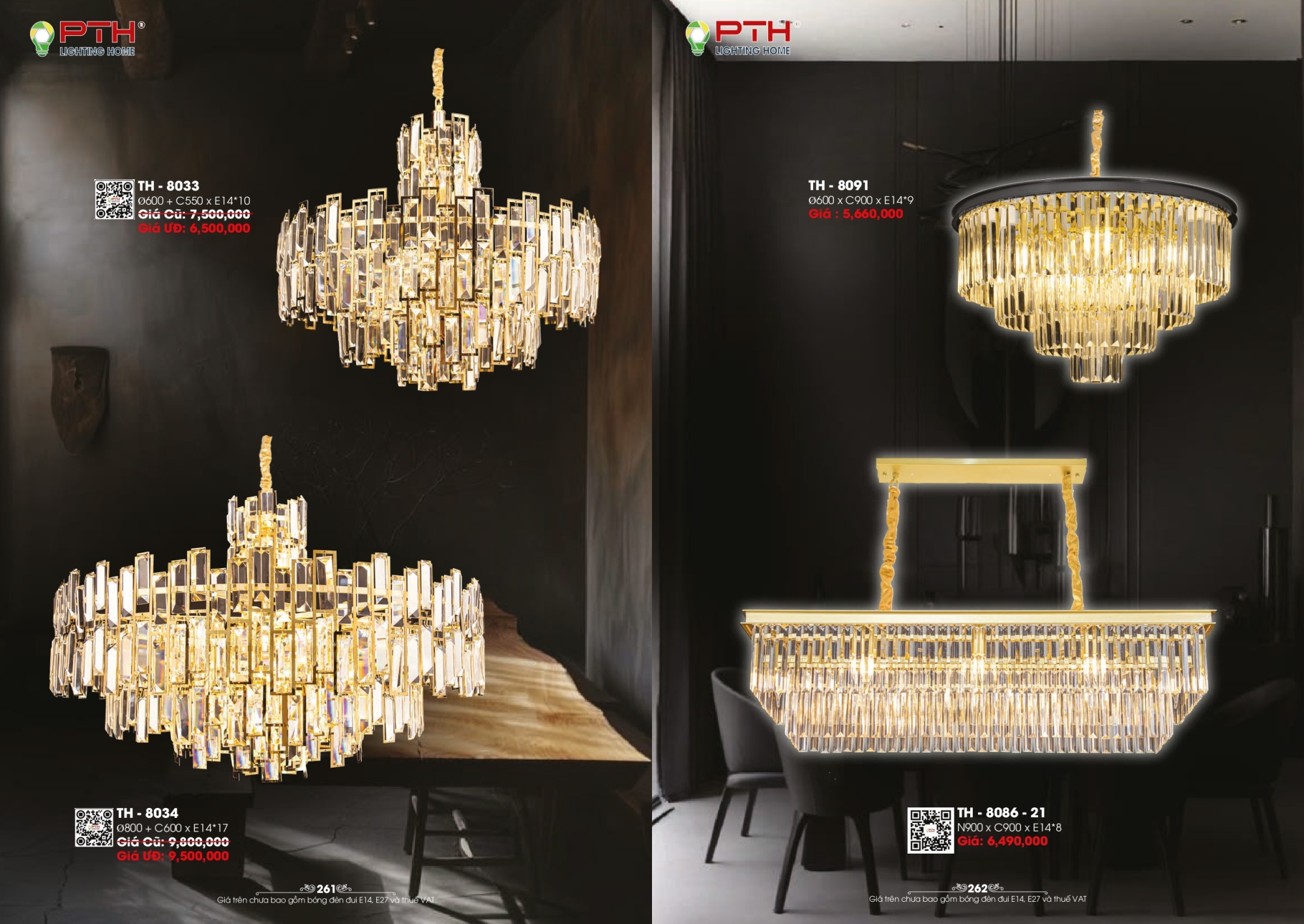 Bảng giá đèn trang trí PTH Lighting Home 2026